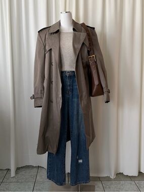 Vintage 80s Arnie II Trench Coat Men’s 40 Reg Taupe.